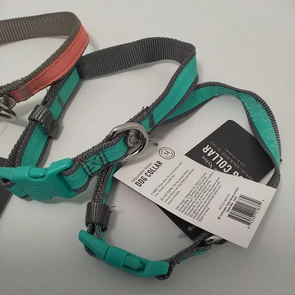 Martha Stewart Nylon Orange Dog Collar Size Small NWT